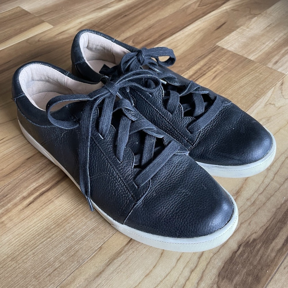 Vionic Winny Women's Black Leather Comfort Sneakers Arch Support Size 9.5